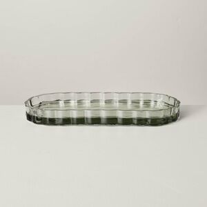 Fluted Glass Bathroom Tray Light Green - Hearth & Hand™ with Magnolia